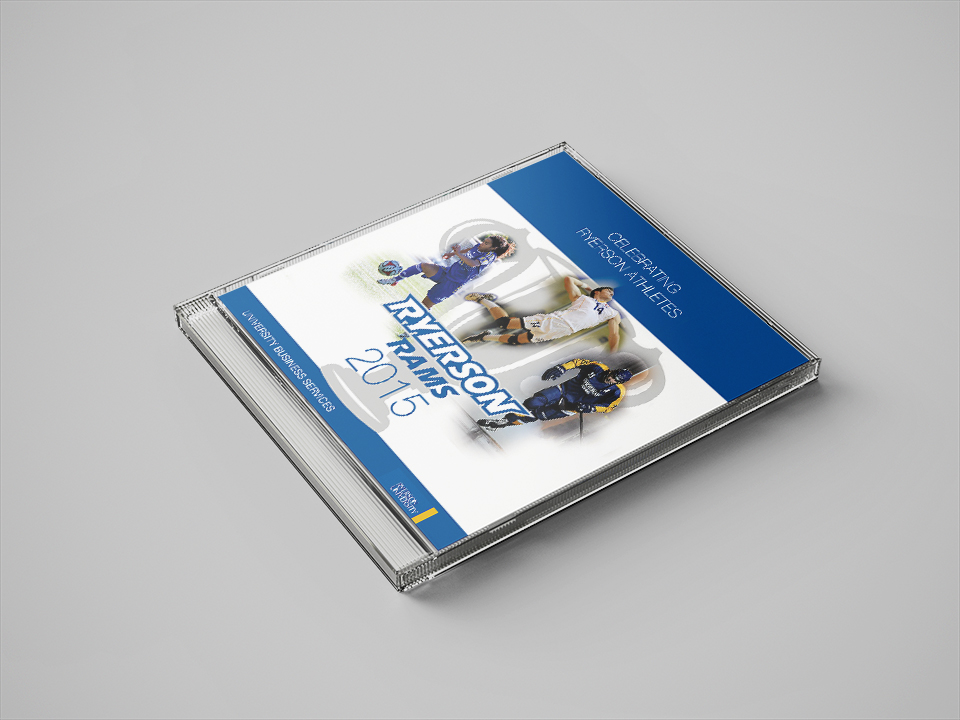 Jewel case sample calendar created for Ryerson University (now Toronto Metropolitan University)