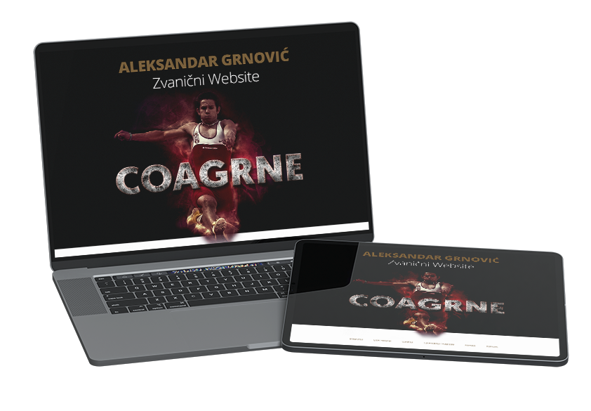 One page website design service for professional athlete Aleksandar Grnovic] by Toronto creative studio