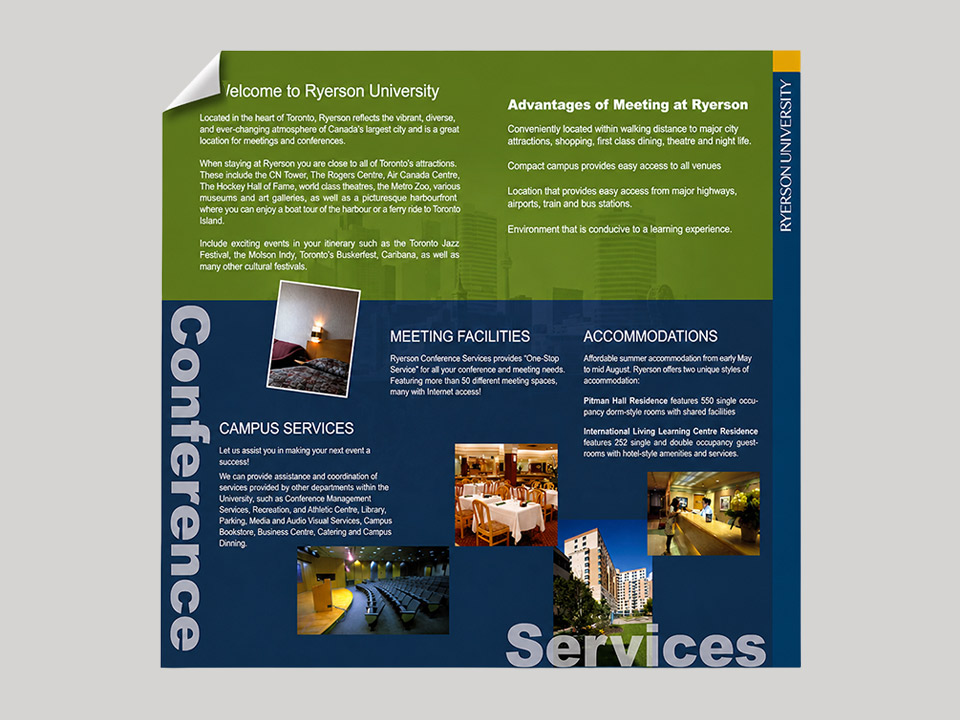 Poster created for Conference Services at Ryerson University now Troronto Metropolitan University